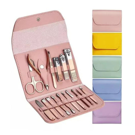 KIT DE MANICURE Y PEDICURE PREMIUM DE 16 PIEZAS