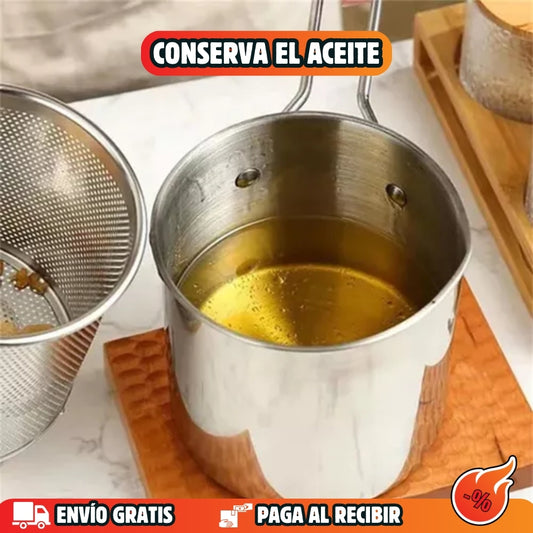 ⭐OLLA FREIDORA PREMIUM DE ACERO INOXIDABLE + ENVÍO GRATIS🎁